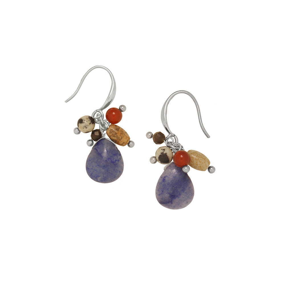 Natural Stone Necklace Earrings