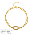 Geometric Knotted Snake Bone Bracelet